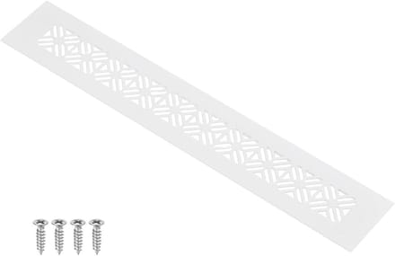 Ventilatierooster - Louver vent - Ventilatie Kast - Aluminiumlegering - 300 x 50 mm - Wit