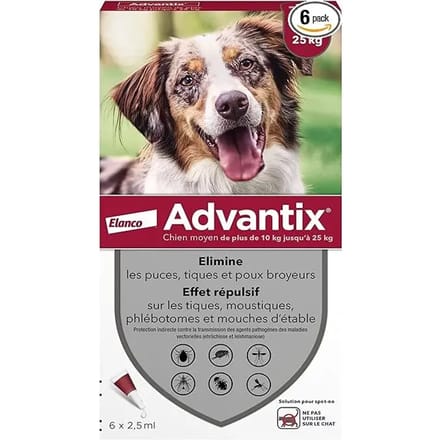 Ongediertebestrijding voor honden Elanco Advantix 2,5 ml