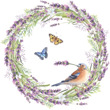 Servetten 20pcs / 33 x 33cm, Chaffinch white