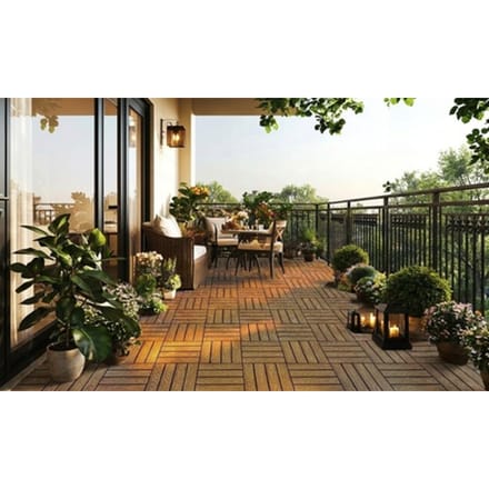 HOME DELUXE WPC kliktegels BAVARO PREMIUM (1 m², Teak)
