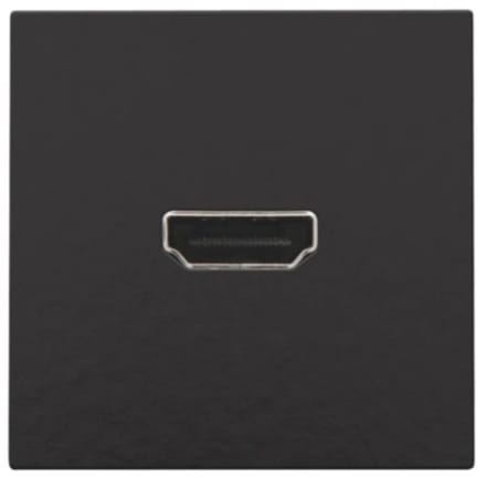 Niko centraalplaat HDMI-naar-HDMI aansluiting piano black coated (200-69417)