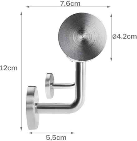 Stijlvolle RVS Trapleuning - 100 cm V2A Roestvrij Staal Wandleuning