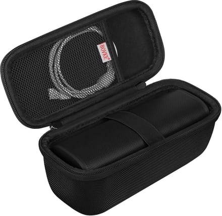 Draagtas voor Draadloze Bluetooth Speaker met Opbergvak en Kabelbeheer, Zwart