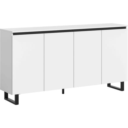 Tomasa ladekast wit melamine zwart - 36x160x84cm