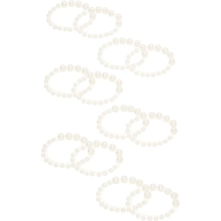 Sticker "Dubbele ringen", Parel, 6 stuks