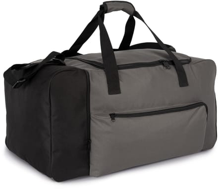 Kimood Grote sporttas met zijvak KI0649 - Light Titanium / Black - One size