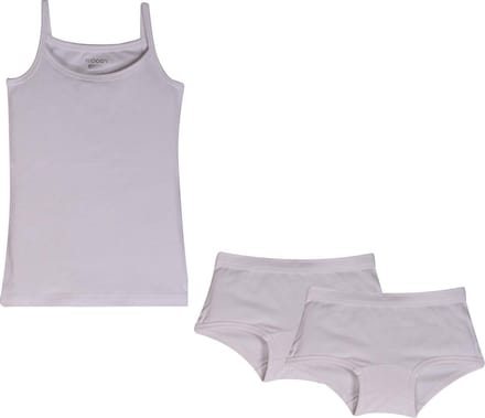 Woody ondergoed set meisjes - wit - 1 onderhemd en 2 boxers - maat 152