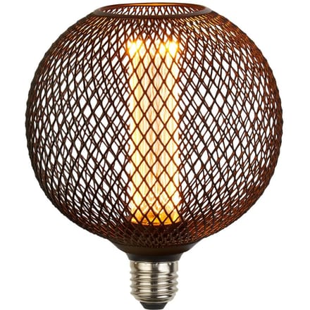 Searchlight LED lamp E27 Mesh 3,5W 1.800K Ø12cm zwart