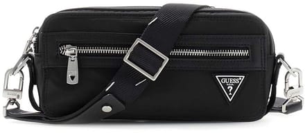 GUESS schoudertas polstasje Berlin Camera Bag Black zwart