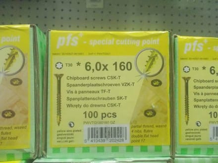 PGB Spaanderplaatschroef VZK-T 6,0x160mm (100 stuks)