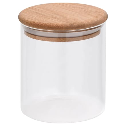 vidaXL - Opbergpotten - met - bamboe - deksel - 6 - st - 600 - ml - glas
