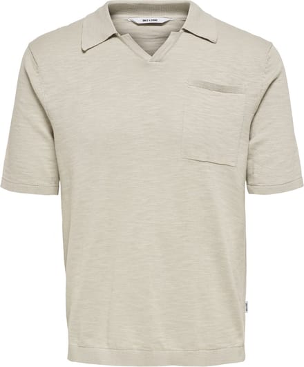 Onsace Life 12 Slub Ss Polo Knit Noos 22019517 Pelican