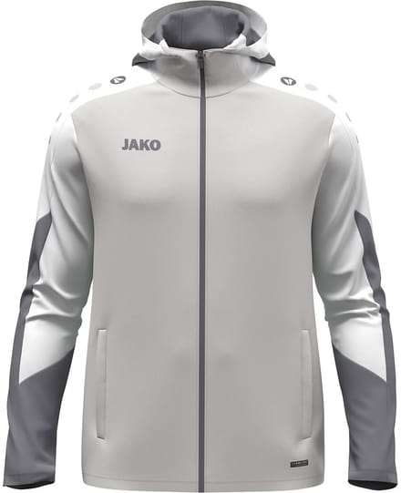 Jako Dynamic Jas Met Kap Heren - Lichtgrijs / Wit / Grijs | Maat: S
