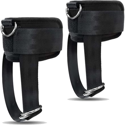 Enkelgesp Verbeterde Dumbbell Enkelband Elastisch Touw Verstelbare Barbell Enkelgesp Vier Ringen Enkelband Enkel adjustable black