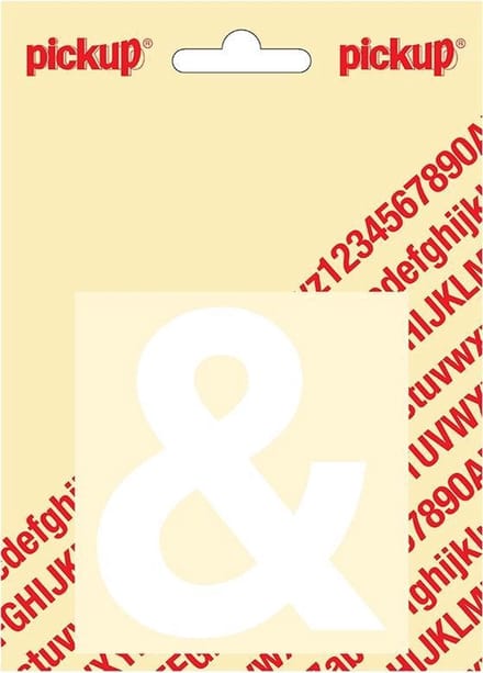 Pickup plakletter Helvetica 80 mm - wit &