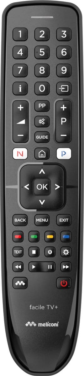Meliconi Gumbody Facile TV+ afstandsbediening RF Draadloos Drukknopen