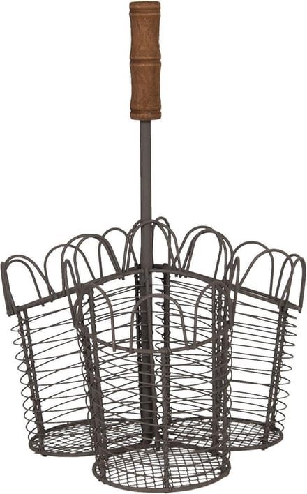Clayre & Eef Flessenhouder 23x14x34 cm Bruin IJzer