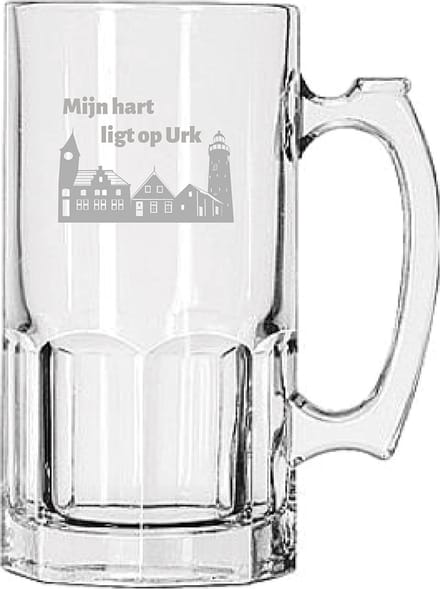 Gegraveerde Bierpul 1ltr Urk