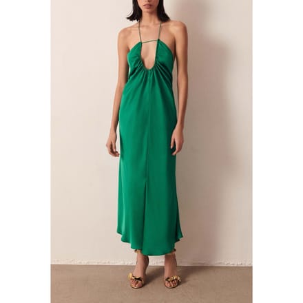 BA&SH Robe Bradie Vert Taglia: XL | Maxi abiti Outlet | Donna