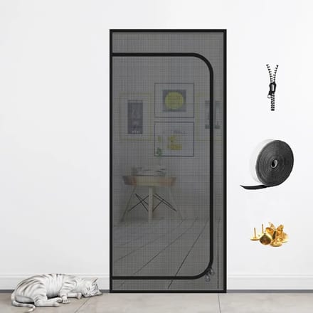 Kattenbestendige hordeur met naadloze ritssluiting 95x220cm