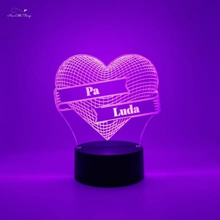 [Nice Little Things] - Gepersonaliseerde RGB LEDlamp Hartje