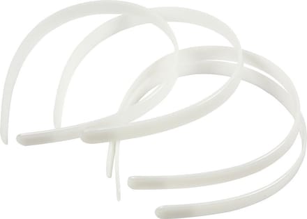 Haarbanden, B: 13 mm, wit, 5 stuk/ 1 doos