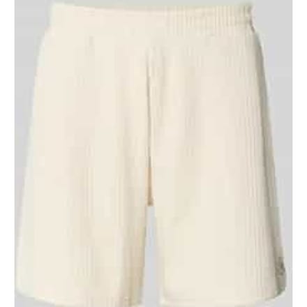 Korte broek met structuurpatroon en elastische band