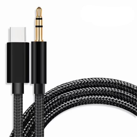 USB-C naar AUX - 3.5mm Jack naar USB-C - Audio kabel - Telefoonkabel - Zwart - 1 meter - CHPN