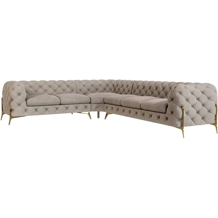 5-zitshoekbank Chelsea links velvet | Ropez