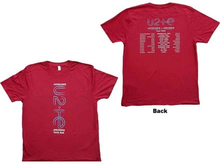 U2 - I+E 2018 Tour Dates Heren T-shirt - M - Rood