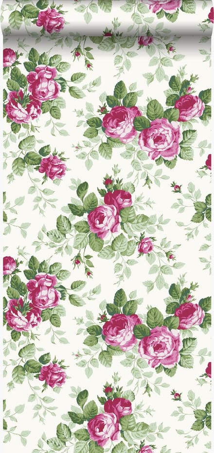 Origin Wallcoverings behang rozen roze - 53 cm x 10.05 m - 326138