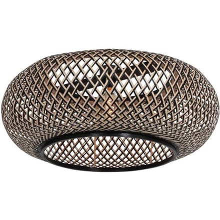 Bamboe lampenkap K2001HS Ø60cm zwart/naturel met E27 support - Modern ontwerp - Anne Light Home