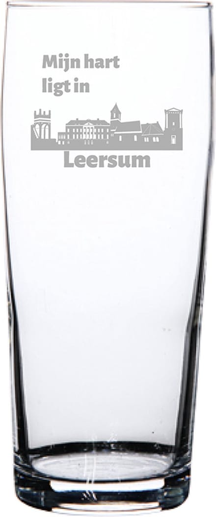 Gegraveerde bierfluitje 19cl Leersum