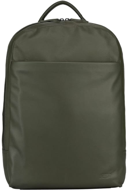 JOST Leren laptop rugzak rugzak met laptopvak Tromsoe Backpack Olive olijfgroen