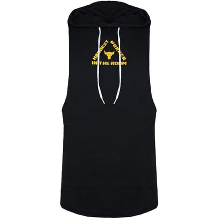 Under Armour Project Rock Heren Zwart Mouwloos Hoodie