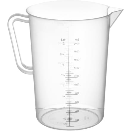 HENDI Maatbeker polypropyleen – 2L – met schaalverdeling – vaatwasmachinebestendig
