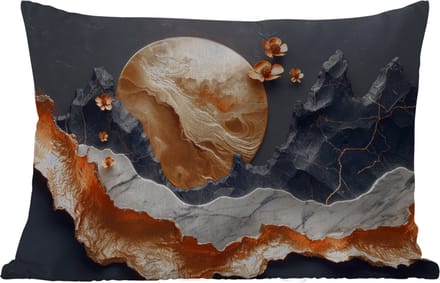 Buitenkussens - Kunst - Goud - Modern - Abstract - 60x40 cm - Weerbestendig