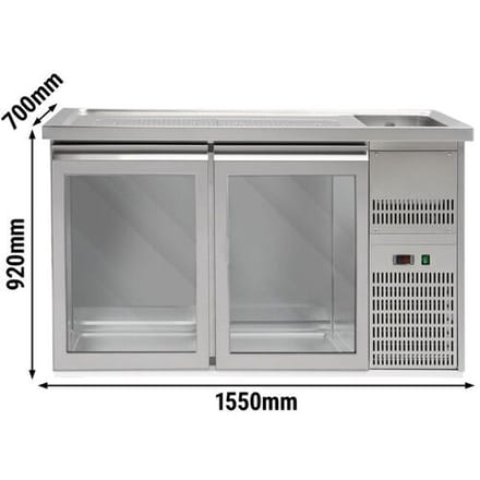 GGM Gastro Biertheke Premium PLUS - 1550x700mm - 2 Glastüren
