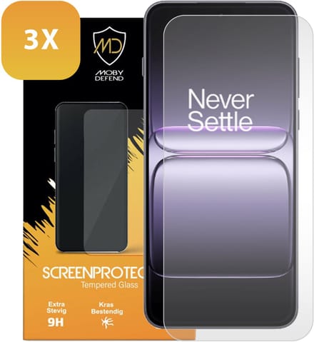 3-Pack MobyDefend Screenprotectors - Geschikt voor OnePlus Nord 5 - Case-Friendly Screensavers - Gehard Glas