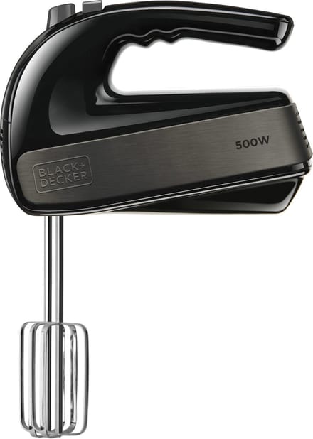 BLACK+DECKER handmixer - 2 gardes + 2 deeghaken - 5 snelheden + turbofunctie
