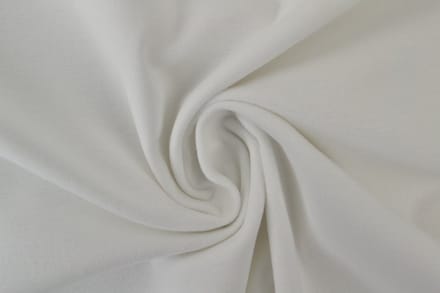 10 meter molton stof - Wit - 100% katoen - Molton stof op rol
