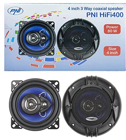 Coaxiale autoluidsprekers 10 cm 3 wegs met 80W vermogen en hoge helderheid