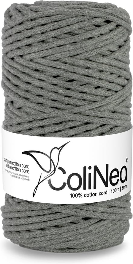 ColiNea - Touw - katoenen - koord - Katoenkoord - macramé - 3 mm x 100 m - donkergrijs