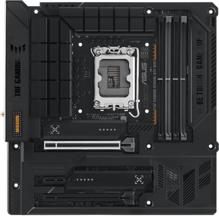 Asus TUF GAMING B760M-BTF WIFI Moederbord Socket Intel LGA 1700 Vormfactor Micro-ATX Moederbord chipset Intel® B760