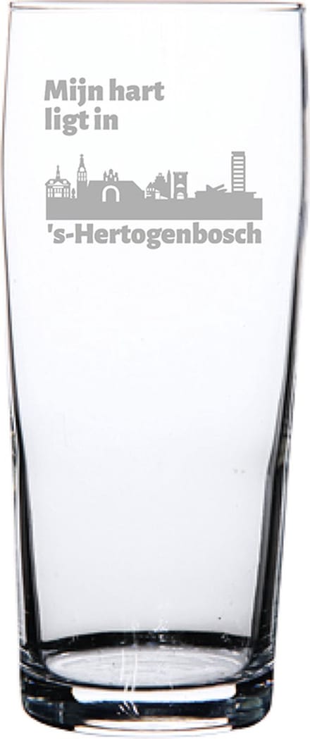 Gegraveerde bierfluitje 19cl Den Bosch