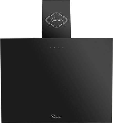 GURARI Waskap GCH 286 Bl 8 Prime, Afzuigkap 80cm, Zwart glas, Efficiënt, 1000m³/h, Wandk