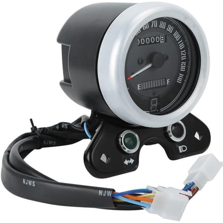 Multifunctionele Motorinstrumenten Retro LED Snelheidsmeter Brandstofmeter Past op CG125 gray