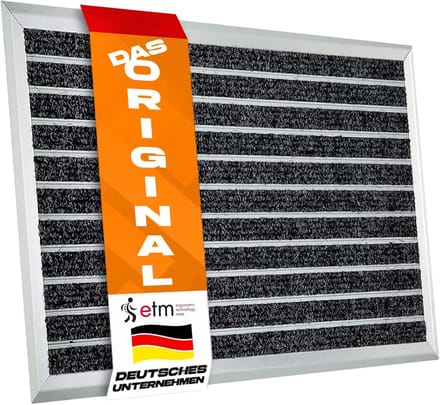 FLOORDIREKT Aluminium Deurmat - Optimum Mat - met Textielvezelrib - Buitenmat - 39 x 60 cm