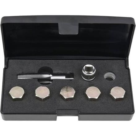 KS Tools 150.4915 Olieaftapschroef-schroefdraadreparatieset, 12-delig M12 x 1,5