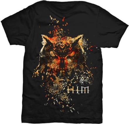 Him - Owl Colour Heren T-shirt - S - Zwart